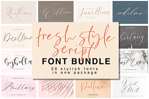Fresh Style Script Font Bundle