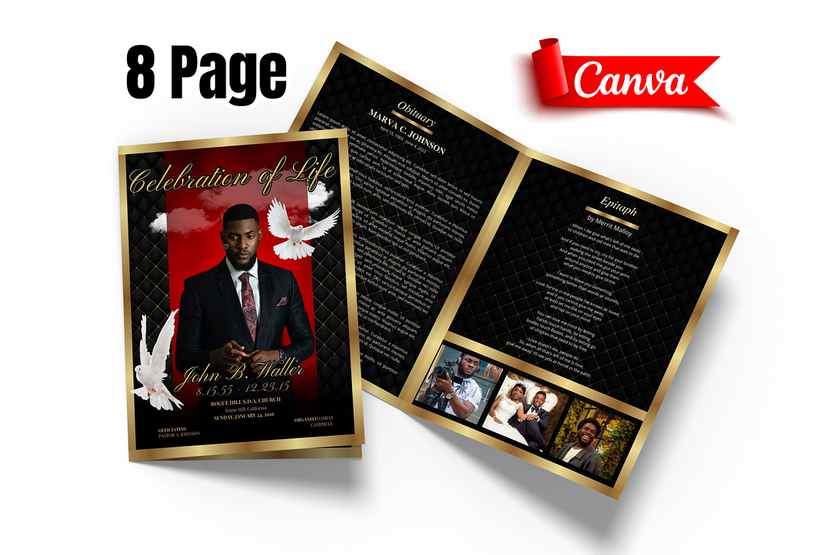 Funeral Program Template, a Templates & Theme by iloveTemplate