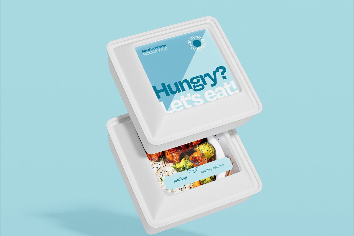 Food Container Mockup, a Cups & Container Mockup by Mego-studio (Photo 2 of 3)