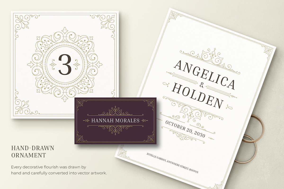 Vintage Wedding Suite Canva Template, an Invitation Template by Vasya Kobelev (Photo 8 of 10)