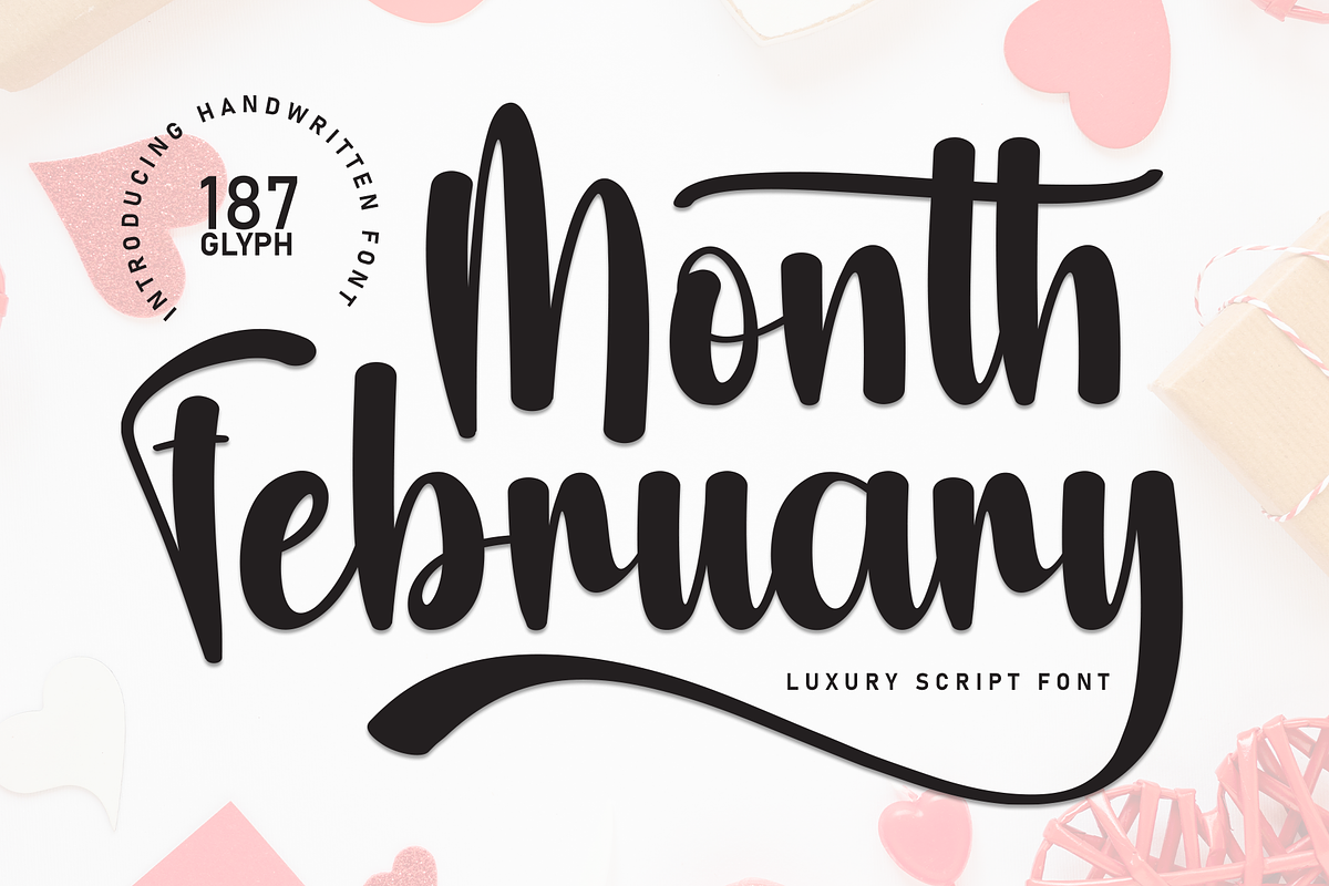 Month February | Script Font, a Handwritten Font by Scratchones (Photo 1 of 9)