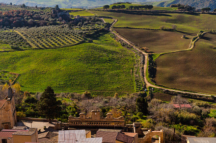 Leonforte roofs. Leonforte is a little town in the center of Sicily, an Architecture Photo by Bepslabor