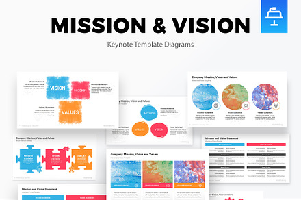 Mission and Vision Keynote Diagrams