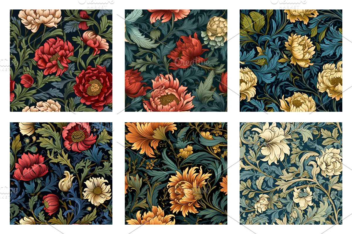 Seamless William Morris Pattern, a Pattern Graphic by Gloria Designed It (Photo 2 of 5)