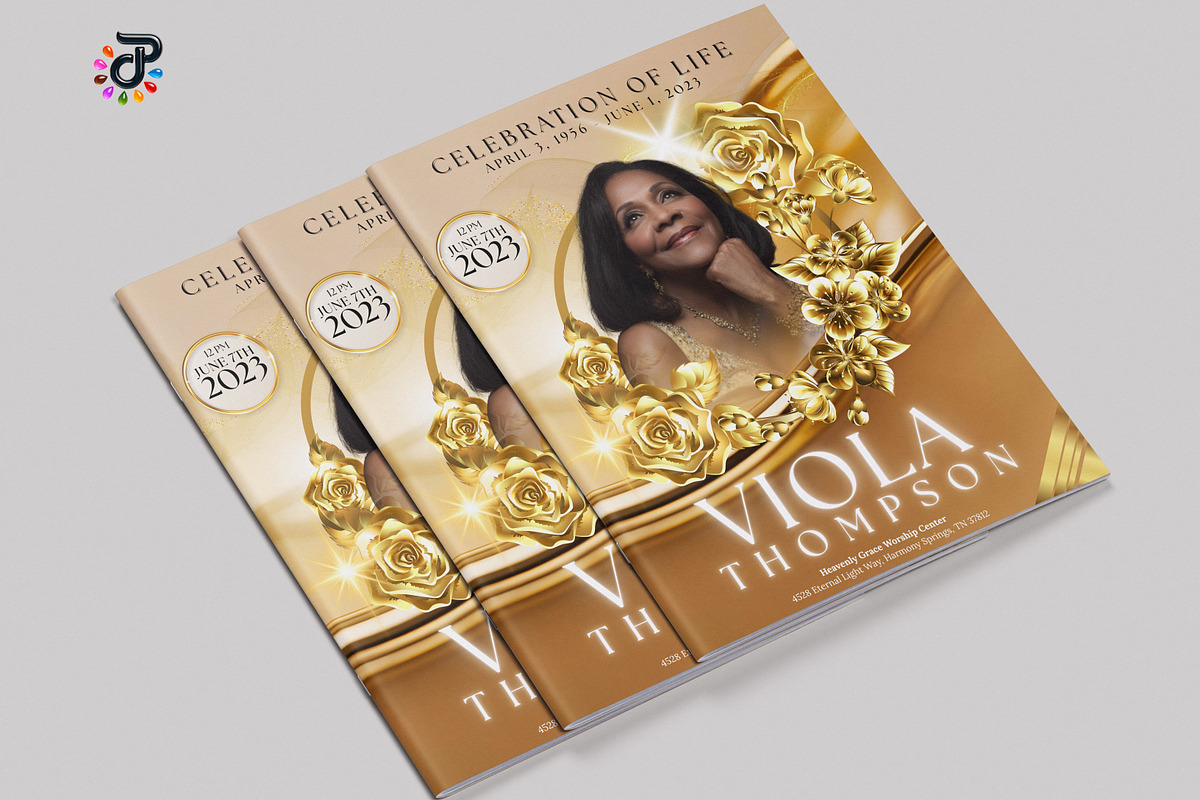 Elegant Canva Obituary Template, a Brochure Template by Protech Design ENT (Photo 4 of 9)