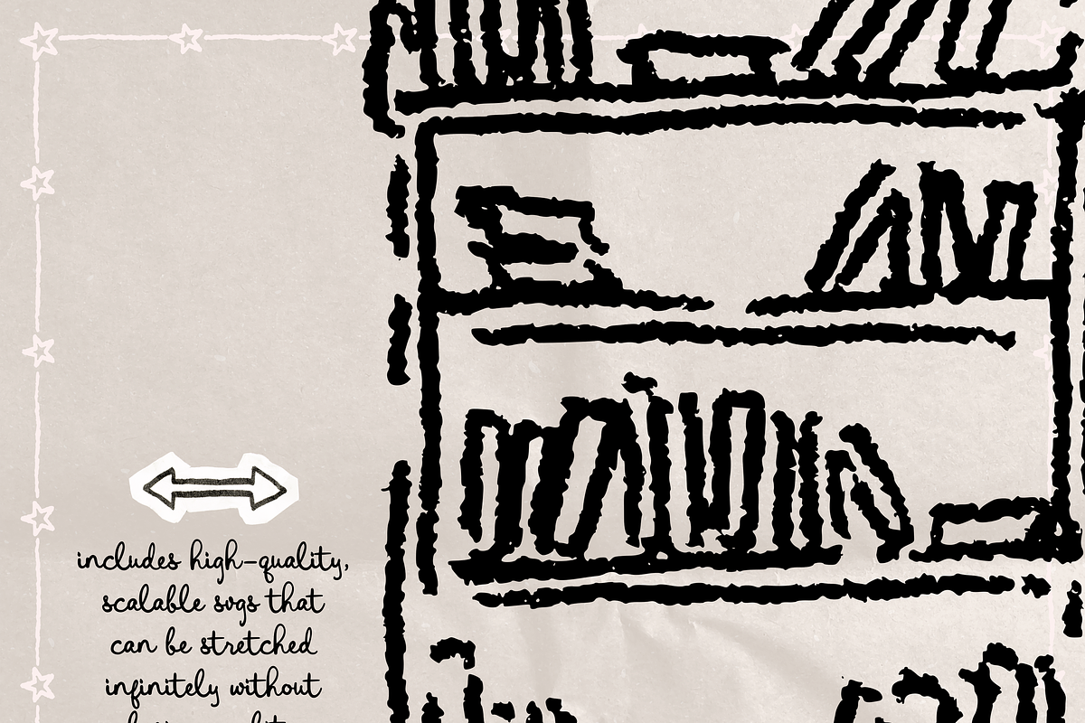 Library Doodle Clipart, Reading, an Object Illustration by The October Creative (Photo 3 of 6)