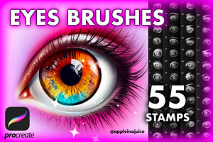 Procreate Eyes Lashes Brushes