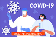 Coronavirus icons+illustrations set, a Healthcare Illustration by Vector_Art (Thumbnail 1 of 20)