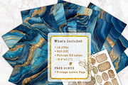 Elegant Deep Blue Agate Scrapbook, a Background Graphic by V Design Creator (Thumbnail 7 of 12)