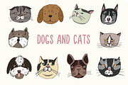 Cute dogs and cats illustrations, an Animal Illustration by Sasha Mitkalova (Thumbnail 1 of 4)
