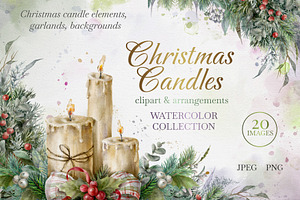 Christmas Candles Clipart.