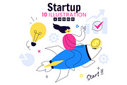 10 Business Startup Illustration, a Finance Illustration by denayunebgt (Thumbnail 1 of 4)