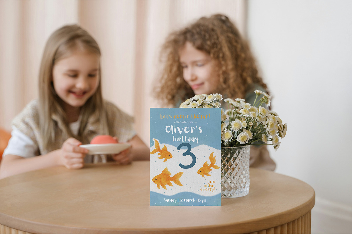 Goldfish Birthday Invitation preview 4