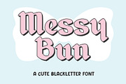 Messy Bun - Blackletter Font, a Blackletter Font by ariodsgn (Thumbnail 1 of 9)