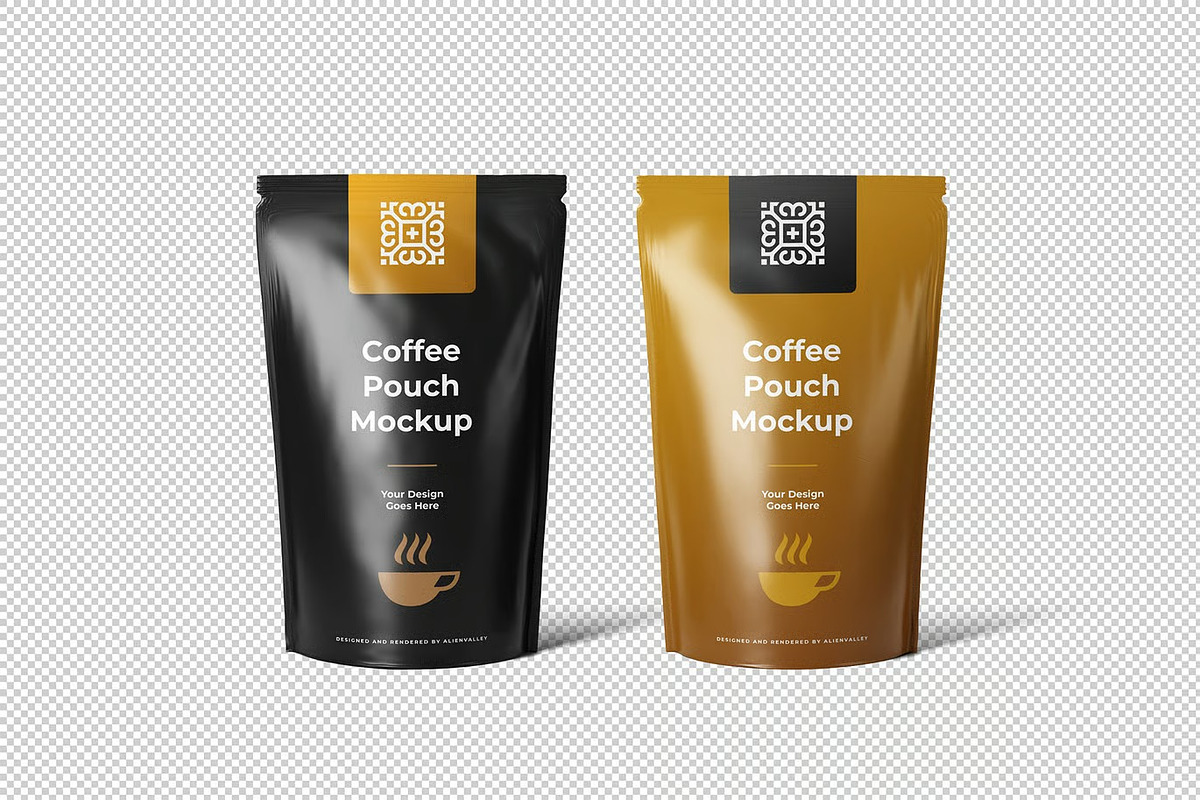 Coffee Pouch Mockup, a Packaging Mockup by zpackcreative (Photo 3 of 4)
