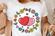 Valentine Heart & Floral Png, an Illustration by Creative Art (Thumbnail 3 of 6)