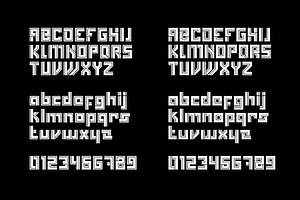 Box Geometric Display 4 Fonts