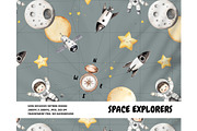 Space kids astronaut nursery pattern, a Pattern Graphic by Milatoo (Thumbnail 2 of 4)