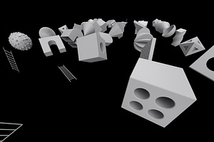 85 Geometric 3D Models Set