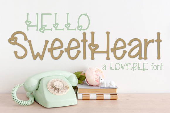 Hello Sweetheart A Lovable Font preview 2