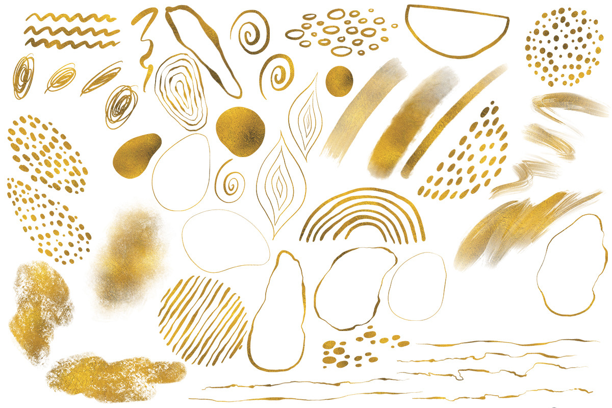 Abstract Watercolor and gold shapes, an Object Graphic by SimpleWishesArt (Photo 4 of 13)