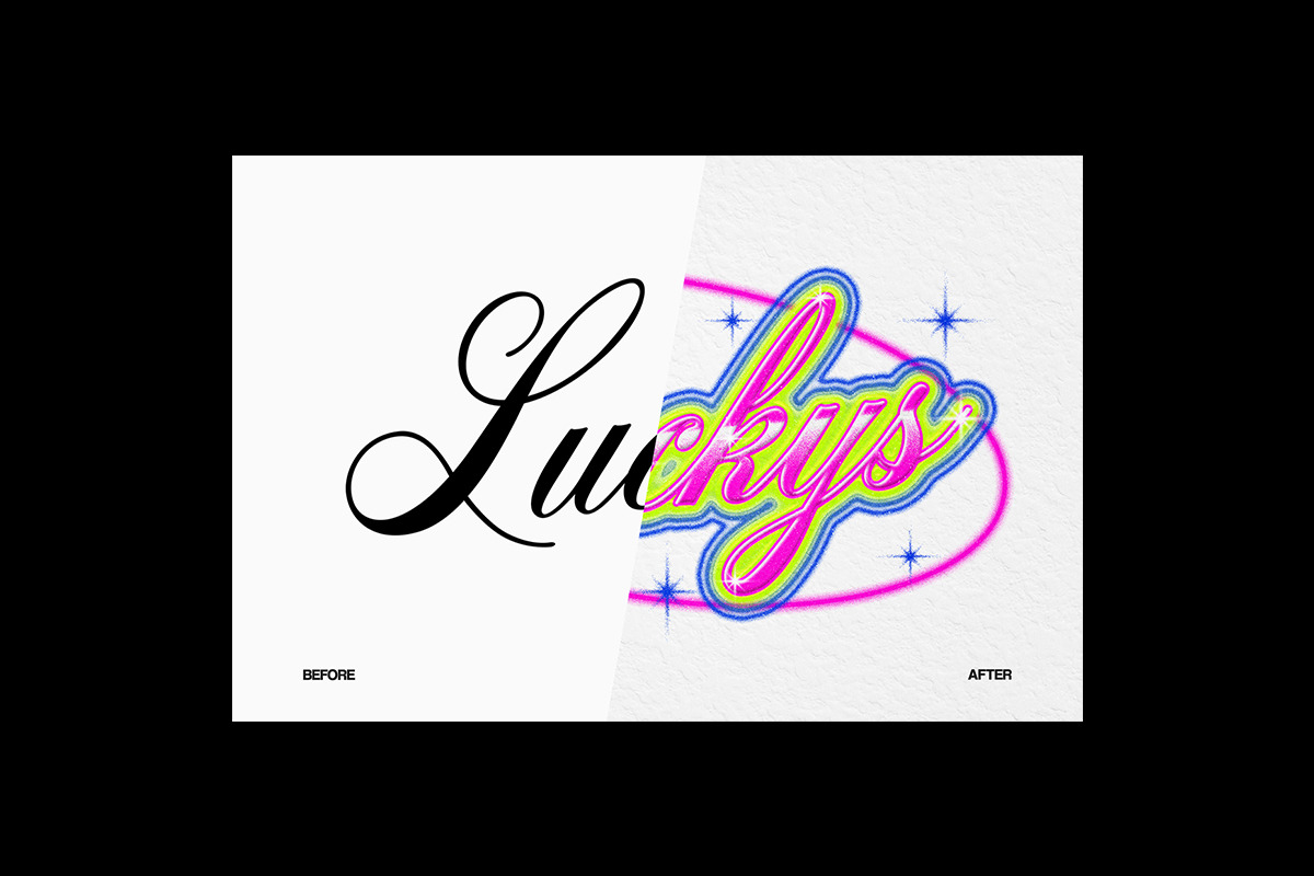 Y2K Airbrush Text Effects, a Layer Style Add-On by Matsero (Photo 4 of 4)
