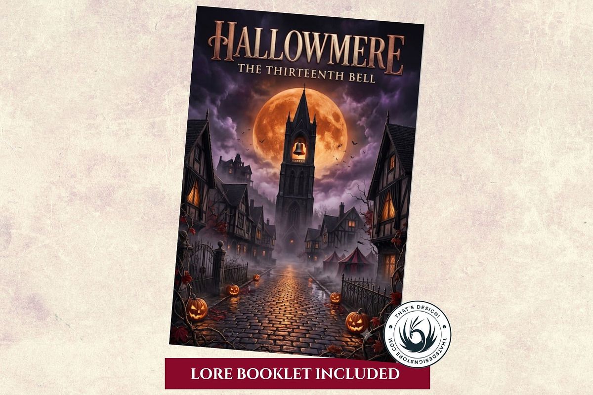 Hallowmere Halloween Backgrounds, a Seasonal Illustration by ThatsDesignArt (Photo 15 of 16)