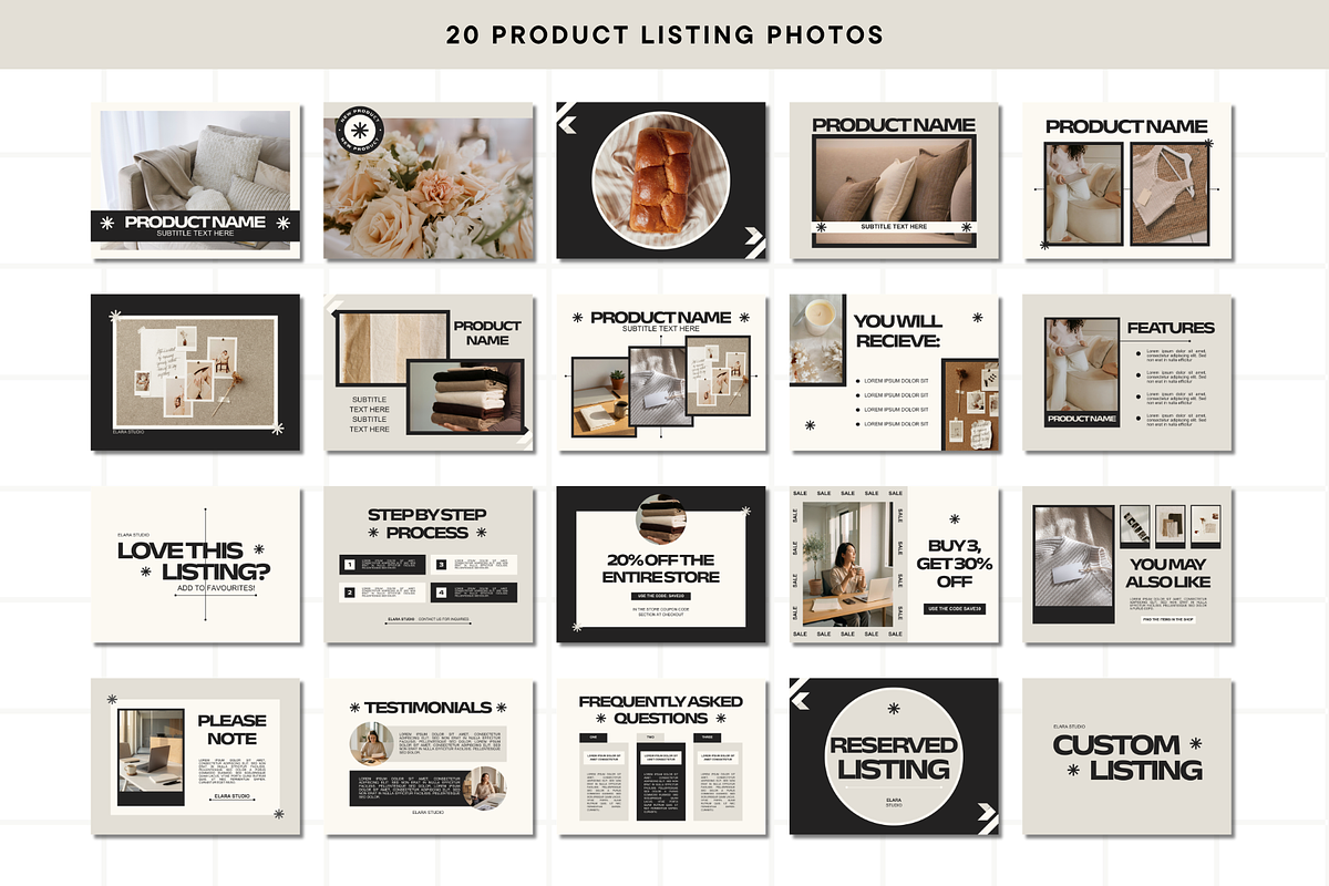 Modern Beige Etsy Shop Kit Template, a Branding & Logo Template by Anna Design Studio (Photo 4 of 8)