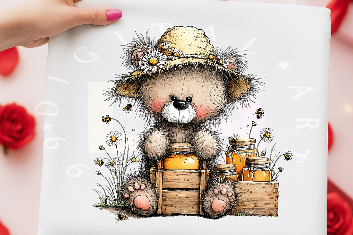 Whimsical Woodland Honey Clipart, a Transportation Illustration by Digital Artistic99 (Photo 4 of 9)