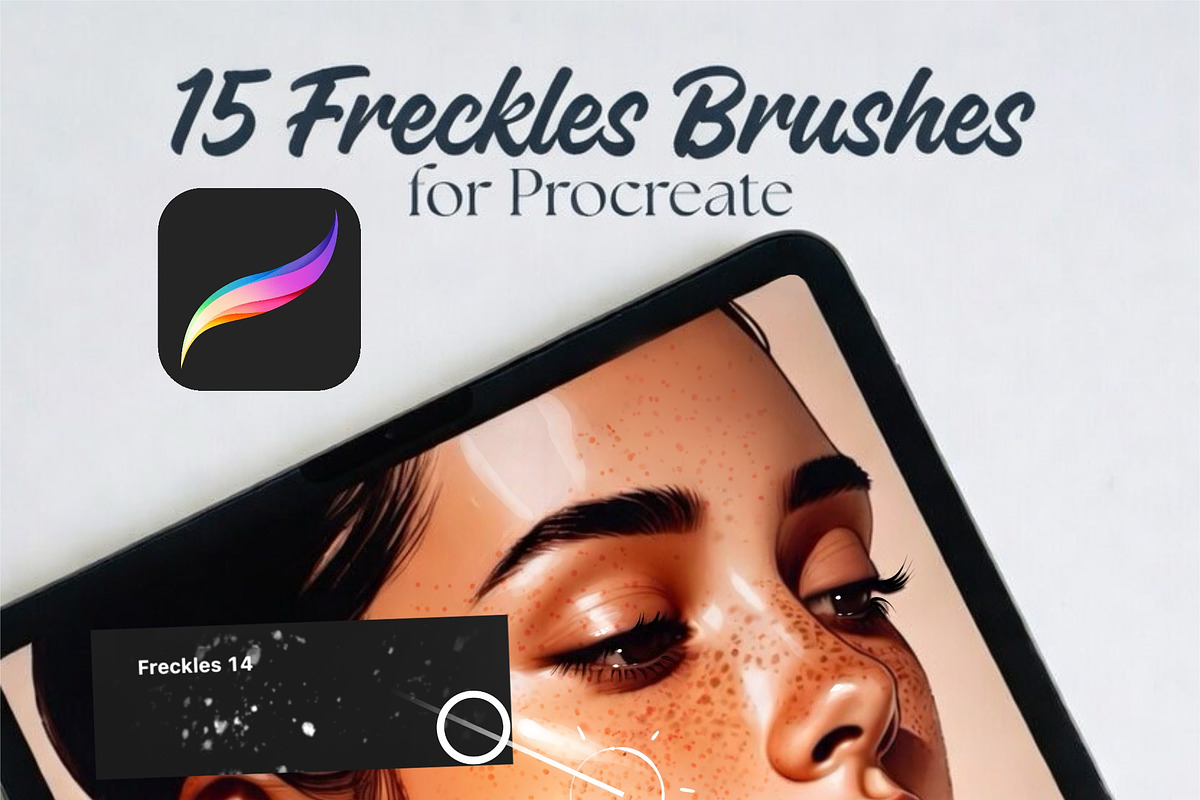 Freckles Brushes for Procreate, a Brush Add-On by vurdembrushes (Photo 1 of 4)