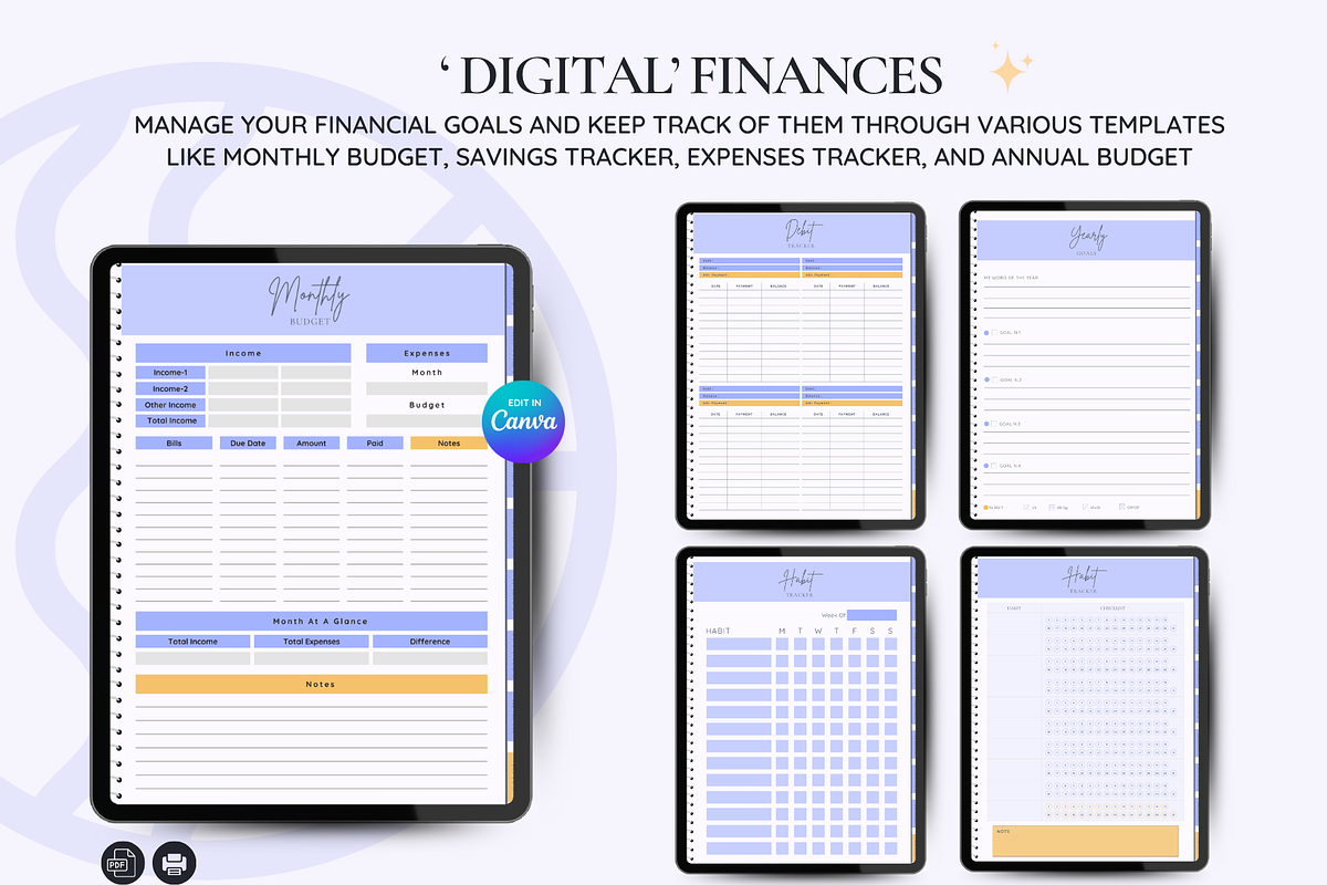Undated Digital Planner preview 5