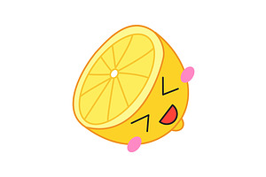 Lemon Cute Kawaii Vector Character