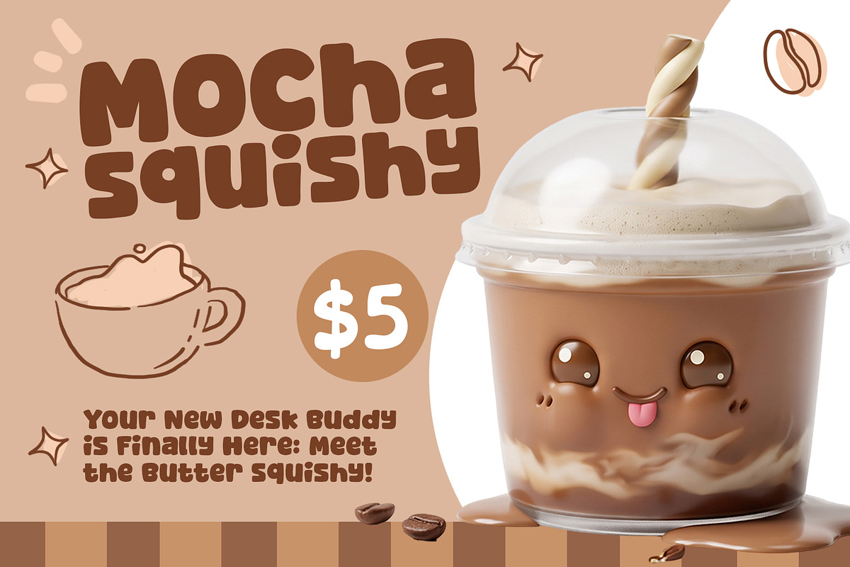 Mocha Squishy - A Fun & Cozy Font, a Sans Serif Font by khurasan (Photo 2 of 6)