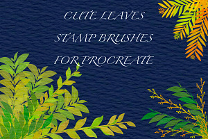 Cute Leaves Stamps Brushes