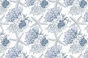 White and blue sea patterns, a Pattern Graphic by ramika (Thumbnail 4 of 8)