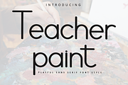 Teacher Paint, a Sans Serif Font by FreshTypeINK (Thumbnail 1 of 8)