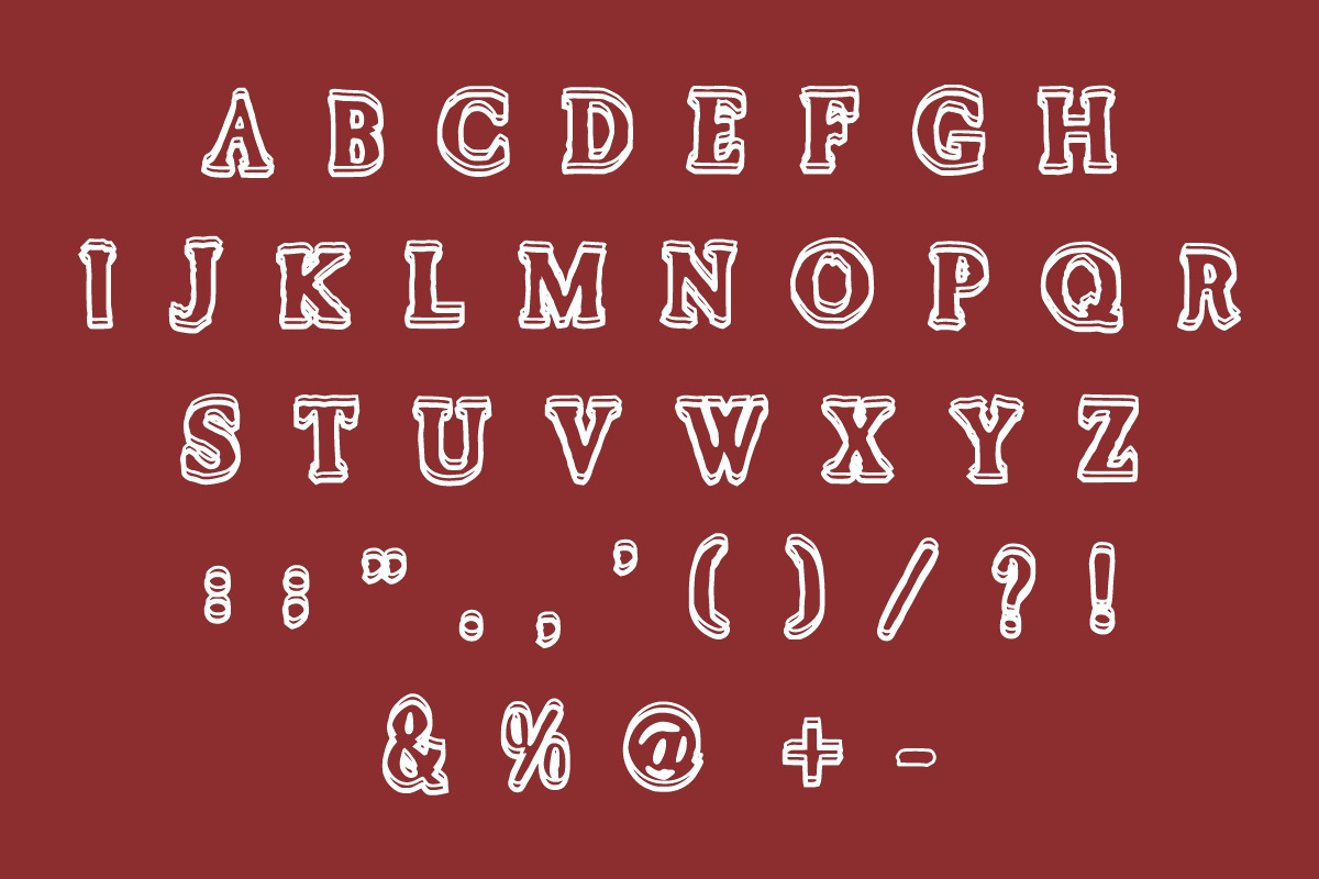 Mama Papa Outline Font, a Handwritten Font by Fourteen Letter (Photo 3 of 7)