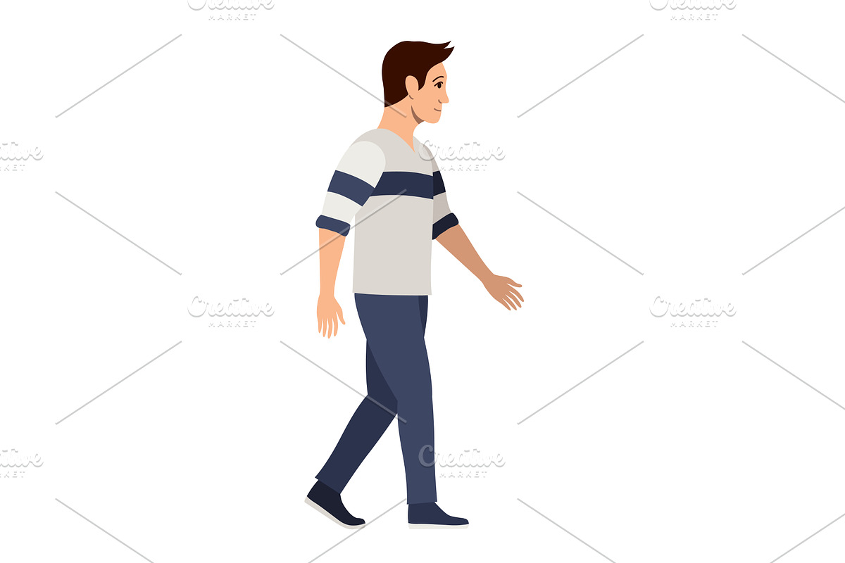 Animated sequence of a man, an Illustration by Things for designers