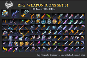 RPG Weapon Icons Set 01