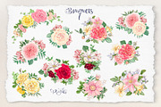 Watercolor Flowers clipart big set, a Decorative Illustration by Yuliya Art (Thumbnail 4 of 16)