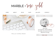 50 Piece Blog Kit Marble & Rose Gold, a Templates & Theme by Inky Jar Design Studio (Thumbnail 6 of 6)