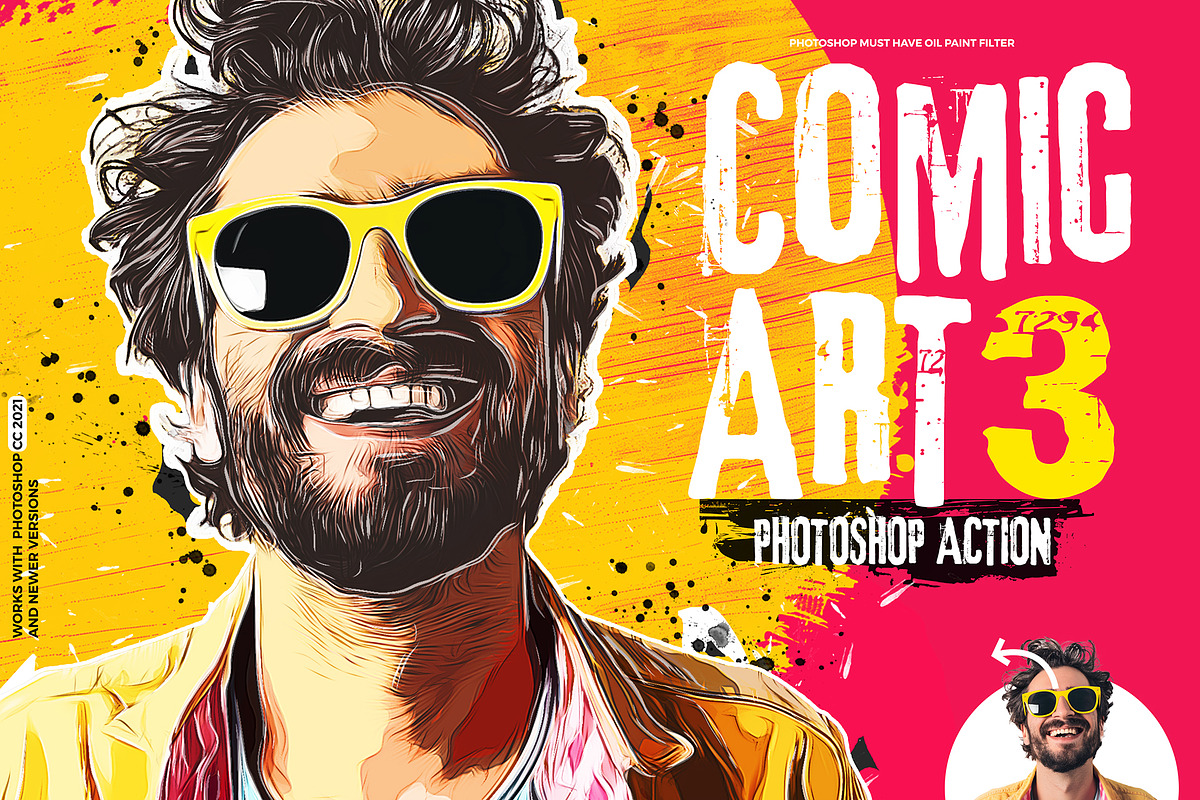 Comic Art 3 Photoshop Action, an Action Add-On by iHemalaya (Photo 1 of 4)