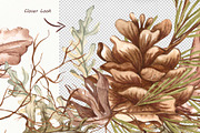 Watercolor Botanical Forest Set, an Animal Illustration by BarvArt (Thumbnail 17 of 20)