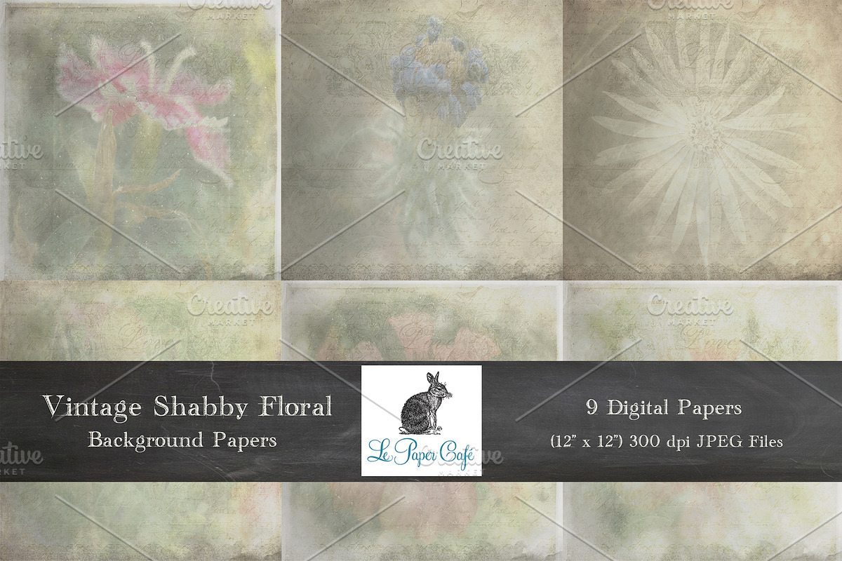Vintage Shabby Floral Backgrounds