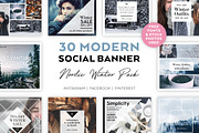 Nordic Winter SOCIAL BANNER Pack, a Social Media Template by Andimaginary Creative Co. (Thumbnail 1 of 5)