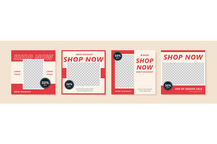 Chic square shaped template in red, a Brochure Template by TotallypicRF