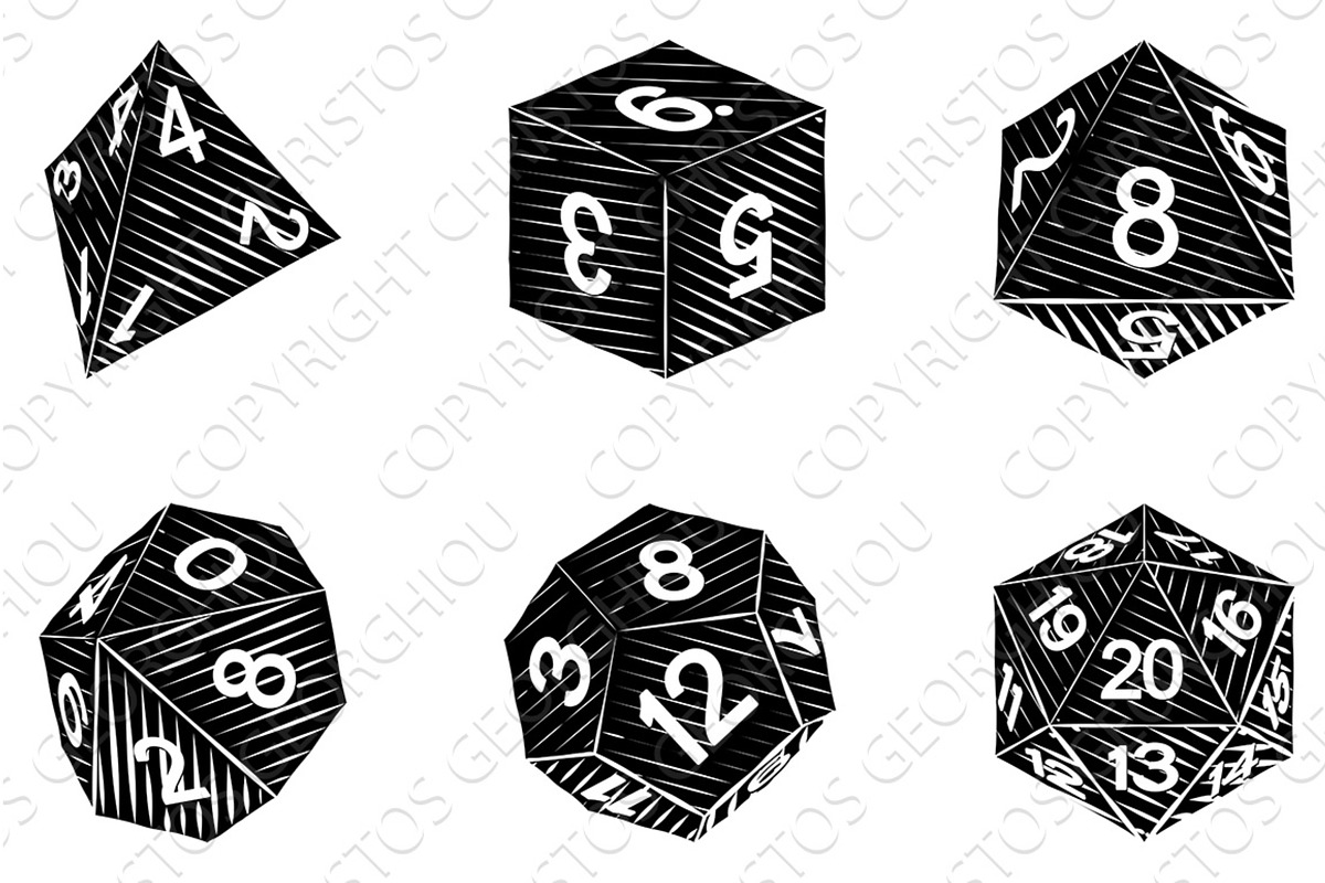 Game Dice Illustration Roleplaying, an Illustration by Christos Georghiou