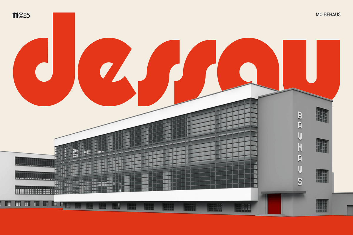 MO Behaus - Geometric Bauhaus Font, a Sans Serif Font by Monoco Type Foundry (Photo 6 of 7)