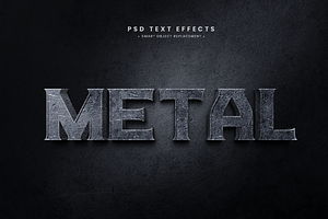 Metal Text Effect PSD