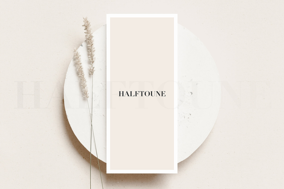 Ivory Menu Card Mockup, a Mockup by HALFTOUNE